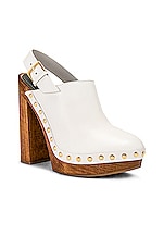 TOM FORD TF Calf Clog in Chalk, view 2, click to view large image.