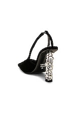 TOM FORD Bejeweled 105 Velvet Slingback Pump in Black, view 3, click to view large image.