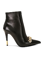 TOM FORD Iconic Chain 105 Ankle Boot in Black, view 1, click to view large image.
