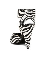 TOM FORD Vertigo 105 Sandal in Zebra Print, view 3, click to view large image.