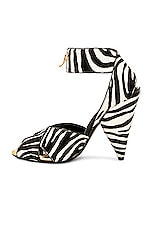 TOM FORD Vertigo 105 Sandal in Zebra Print, view 5, click to view large image.