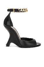 TOM FORD Iconic Chain 105 Sandal in Black, view 1, click to view large image.