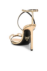 TOM FORD Chain 105 Sandal in Pale Gold, view 3, click to view large image.