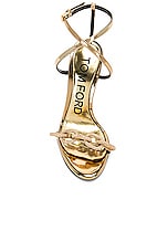 TOM FORD Chain 105 Sandal in Pale Gold, view 4, click to view large image.