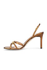 TOM FORD Printed Lizard Whitney 85mm Sandal in Bronze, view 5, click to view large image.