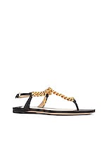 TOM FORD Zenith Thong Sandal in Black, view 2, click to view large image.