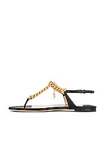TOM FORD Zenith Thong Sandal in Black, view 5, click to view large image.