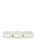 Tina Frey Designs Trio of Bowls on Dish Set in White, view 2, click to view large image.
