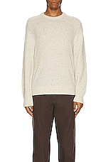 Theory Dinin Woolcash Donegal Sweater in Cream Multi, view 3, click to view large image.