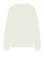 Theory Mattis Studio Waffle Sweater in Ivory, view 2, click to view large image.
