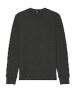 Theory Mattis Studio Waffle Sweater in Pestle Melange, view 1, click to view large image.