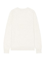 Theory Riland Crew Sweater in Melange Ivory, view 2, click to view large image.