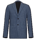Theory Clinton Jacket in Dusty Blue Mel, view 1, click to view large image.