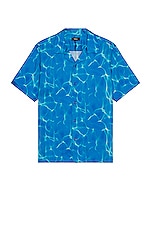 Theory Beau Shirt in Sail Blue Multi, view 1, click to view large image.
