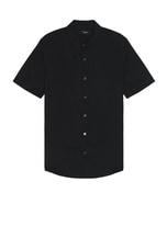 Theory Irving Short Sleeve Shirt in Black, view 1, click to view large image.