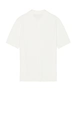 Theory Short Sleeve Polo in Ivory, view 2, click to view large image.