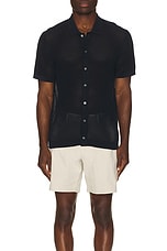 Theory Cairn Short Sleeve Shirt in Baltic, view 3, click to view large image.