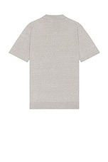 Theory Goris Short Sleeve Polo in Grey Heather, view 2, click to view large image.