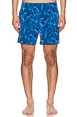 Theory Jace Swim Shorts in Sail Blue Multi, view 3, click to view large image.