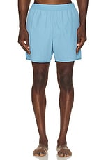 Theory Track Swim Short in Powder Blue, view 4, click to view large image.