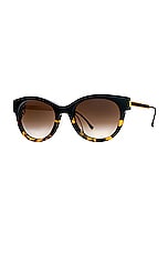 Thierry Lasry Peachy Sunglasses in Black & Brown, view 1, click to view large image.