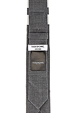 Thom Browne Classic 4 Bar Tie in Medium Grey, view 3, click to view large image.