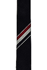 Thom Browne Classic Necktie in Navy, view 3, click to view large image.