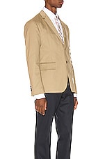 Thom Browne Unconstructed Classic Blazer in Camel, view 3, click to view large image.