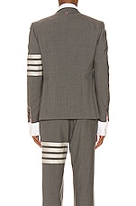 Thom Browne 4 Bar Engineered Suit Jacket in Medium Grey, view 8, click to view large image.