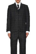 Thom Browne Fit 1 Sb Blazer in Charcoal, view 4, click to view large image.