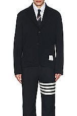 Thom Browne Sport Coat In Wool Milano in NAVY, view 4, click to view large image.
