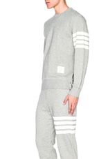 Thom Browne Classic Sweatshirt in Light Heather Grey, view 2, click to view large image.