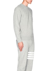 Thom Browne Classic Sweatshirt in Light Heather Grey, view 3, click to view large image.