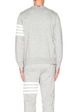 Thom Browne Classic Sweatshirt in Light Heather Grey, view 4, click to view large image.