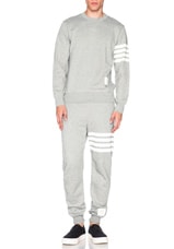 Thom Browne Classic Sweatshirt in Light Heather Grey, view 5, click to view large image.