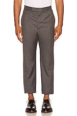 Thom Browne Classic Backstrap Skinny Trouser in Medium Grey, view 3, click to view large image.