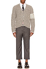 Thom Browne Classic Backstrap Skinny Trouser in Medium Grey, view 4, click to view large image.