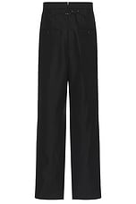 Thom Browne High Rise Backstrap Trouser in Black, view 2, click to view large image.