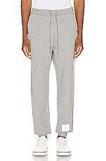 Thom Browne Sweatpants in Light Grey, view 2, click to view large image.