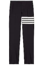 Thom Browne 4 Bar Backstrap Trouser Wide Leg in Navy, view 1, click to view large image.