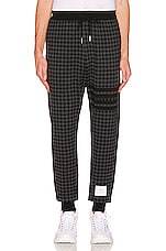 Thom Browne Sweatpants in Black, view 3, click to view large image.