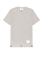 Thom Browne Backstripe Pique Shirt in Light Grey, view 1, click to view large image.