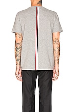 Thom Browne Backstripe Pique Shirt in Light Grey, view 7, click to view large image.