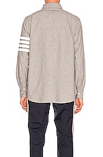 Thom Browne 4 Bar Chambray Shirt in Medium Grey, view 5, click to view large image.