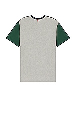 Thom Browne Fun Mix Tee in Green & Navy, view 2, click to view large image.