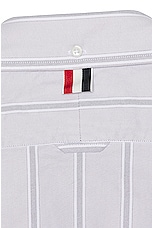 Thom Browne Straight Fit Long Sleeve Shirt in Medium Grey, view 3, click to view large image.