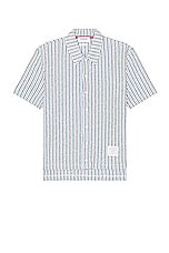 Thom Browne Short Sleeve Button Down Shirt in Seasonal Multi, view 1, click to view large image.