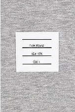 Thom Browne RWB Stripe Short Sleeve Rib Cuff Polo in Medium Grey, view 3, click to view large image.