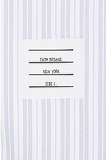 Thom Browne Straight Fit Long Sleeve Shirt in MED GREY, view 3, click to view large image.