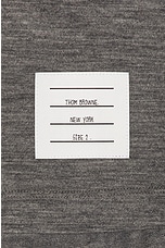 Thom Browne Short Sleeve Ringer Tee in Medium Grey, view 3, click to view large image.